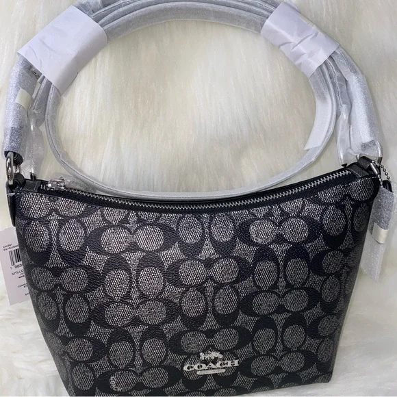 Coach 🩶🖤🩶 signature purse New - Picture 2 of 16